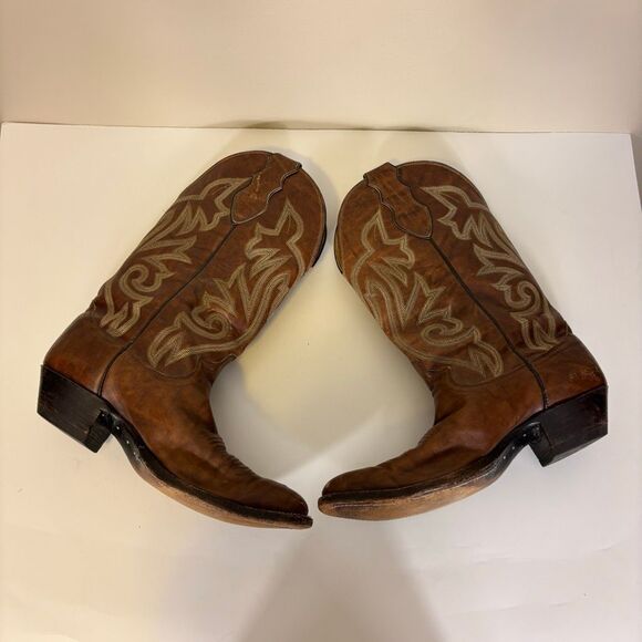 Justin‎ Boots Brown Leather Men\'s Cowboy Western Boots 9 main image 9